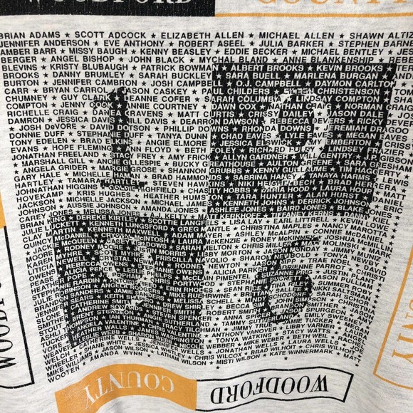 Vintage Woodford County Class of 1996 Sweater USA Made Bee Logo 90s Long Sleeve - Picture 5 of 12